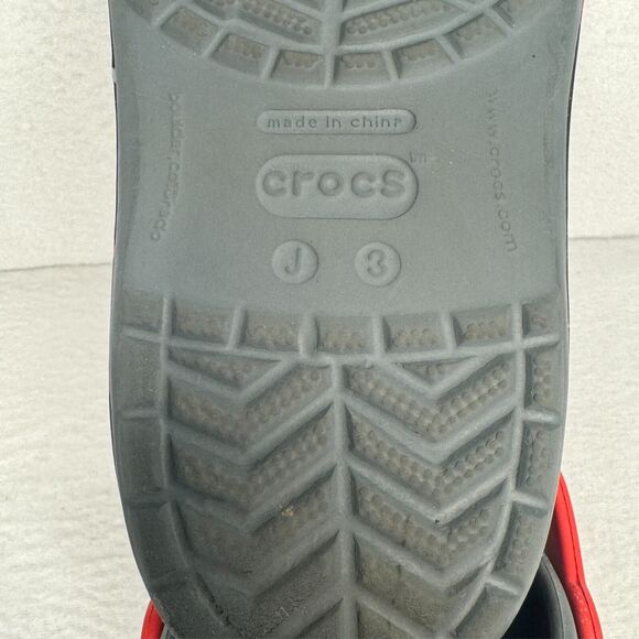 CROCS Clogs Classic Star Wars Kylo Ren Gray Red Slip-On Boys Size J 3 - Picture 11 of 11